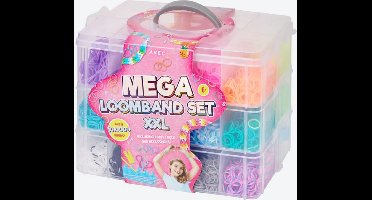 mega loomband set XXL - 10.000 loombandjes - met loom tools en accessoires - knutselen - hobby - loomelastiekjes