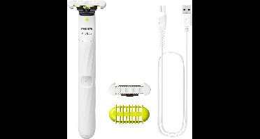 Philips OneBlade Intimate - Unisex - Wit - Scheerapparaat en trimmer voor intieme delen - Inclusief extra mesje - QP1924/30