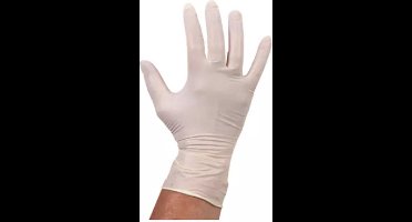 Handschoen latex wit ongepoederd M (100 stuks)