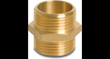 BOSTA Nr. 280 - Messing dubbele nippel 3/4x3/4