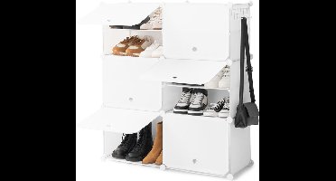 Draagbaar Modulair Schoenenrek InnovaGoods Wit - 36 paar