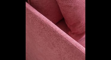 Amalee - Roze Fauteuil - Moderne stoel - Voor 1 persoon - Katoen/linnen - Voor kinderkamer of Woonkamer - Comfortabele stoel -