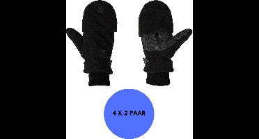Heatkeeper - Thermo Handschoenen fingertop - Heren - Zwart - XXL - 4-Paar