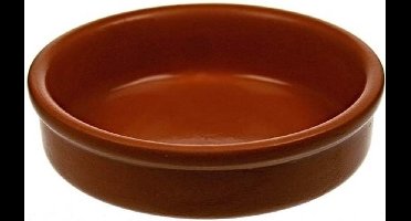 Cosy & Trendy Creme brulee Schaaltjes - 12x stuks - terracotta - D12xH3 cm - tapas schaaltjes