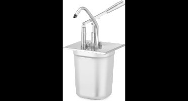 HENDI Deksel met pomp voor GN-containers – 180x165 mm – roestvast staal – polypropyleen – 35 ml dosering