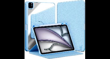 Hoes geschikt voor iPad Air 11 2024 / iPad Air 10.9 2022-2020 / iPad Pro 11 2022-2018 - Book Case Premium Sleep Cover Kunstleer 360 Graden Draaibaar met Auto/Wake Functie en Pencilhouder - Blauw