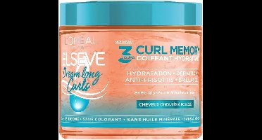 L'Oréal Paris - Gel Coiffant Hydratant 3 Jours Curl Memory pour Cheveux Bouclés - Boucles Hydratées - Huile de Ricin - Sans Silicone - Elseve Dream Long Curls - 400 ml