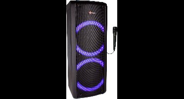 N-GEAR LGP 72 - Karaoke Set - Bluetooth Party Speaker - Party Box met Microfoon - Zwart