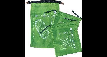 green-goose® Herbruikbare Broodjeszak Set - Voor broodjes, geen hele broden - 40x25cm - 25x20cm - Gemaakt van 100% Gerecyclde PET Flessen - Broodzakken voor (Zelfgemaakt) Brood, Stokbrood, Broodjes - Diepvriesbestendig - Wasmachine Wasbaar