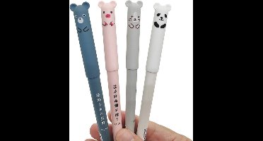 New Age Devi - Set van 4 Schattige Uitgumbare Pennen - Cute Animal Set