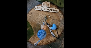 Sleutelhanger Gelukspoppetje Leidster Blauw