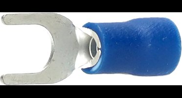 Cimco geïsoleerde vorkkabelschoen recht blauw 1,5-2,5mm2 - gat M6 per 100 stuks (180148)