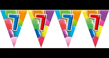 6x Vlaggenlijn 7 jaar 10 meter - Verjaardag Feestje Vlag Vlaggen Versiering Slinger Feestdecoratie Decoratie
