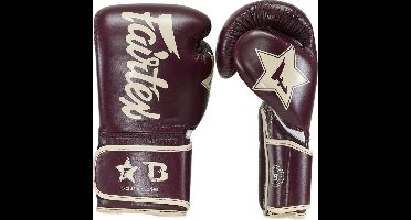 Booster X Fairtex Bokshandschoenen - BG V2 - Echt leer - Donkerrood / Beige 10 oz