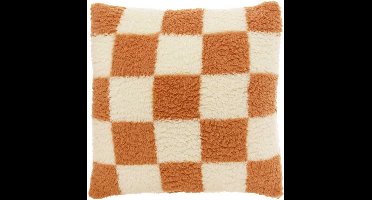 Unique Living - Sierkussen Check Dove White / Sandstone -53x53cm