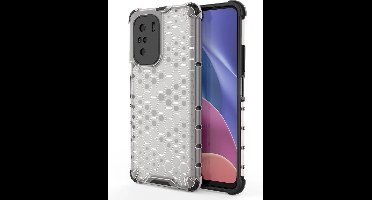 Honingraatbehuizing - gepantserde - cover met gelframe Xiaomi Redmi K40 Pro+ / K40 Pro / K40 / Poco F3 transparant