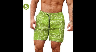 Bovista Zwembroek Heren - Zwem Broek Mannen - Badkleding - Zwemmen - Jongens - Swimming Shorts - Zomerbroek - Met Zakken - Groen - Maat S
