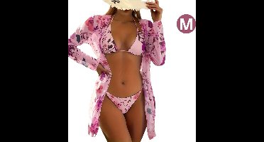 Bovista Bikini Dames - Meisjes Bikini - Badpak - Push Up - Vrouwen Badkleding - Zwemmen - Sexy Set - Top & Broekje - Roze - Maat M