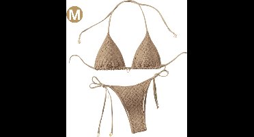 Bovista Bikini Dames - Meisjes Bikini - Badpak - Push Up - Vrouwen Badkleding - Zwemmen - Sexy Set - Top & Broekje - Koffiekleur - Maat M