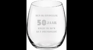 Gegraveerde Drinkglas 39cl Ben ik eindelijk 50 jaar krijg ik zo'n kut drinkglas