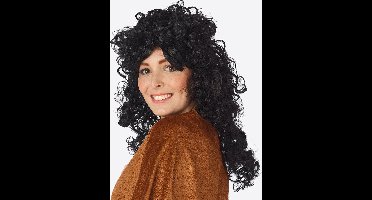 Pruik Zwarte Lange Krullen Yara