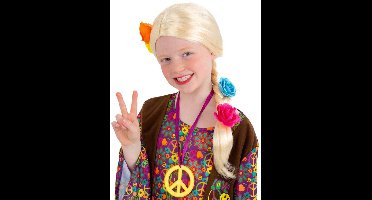 Smiffys - Princess/Hippie Long Plait Pruik Kinderen - Blond
