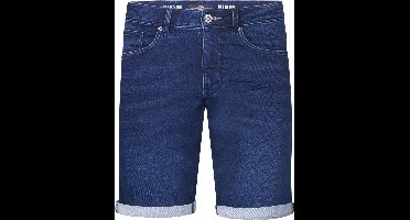 Petrol Industries Heren Denim Short - Slim Fit - Stretch - Korte Broek - Elastische Tailleband - Spijkerbroek - Herenkleding - Blauw - Maat L