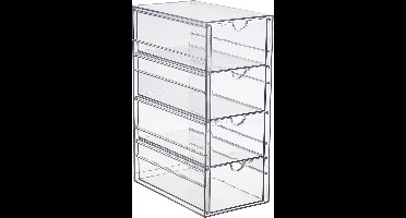 Luvetrex ® Bureau-organizer van acryl met 4 lades voor brillen, pennen, make-upborstels, haarbanden, haarspelden