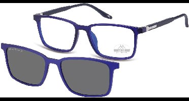 Montana Leesbril MRC3B +1:00 BLAUW inclusief Clip-on zonnebril