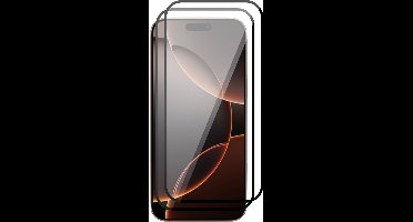 Screenprotector geschikt voor iPhone 16 Pro - 2x Volledig Dekkend Gehard Glazen Tempered Glass Krasbestendige Screen Protector