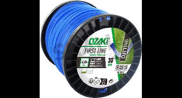 Rol vierkante nylondraad OZAKI - Lengte: 30 m, Ø: 4,00mm