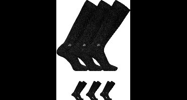 Pierre Cardin Thermo Kniekousen - 3 Paar - Heren Kniesokken - Knie Sokken - Naadloos - Zwart - Maat 40-46