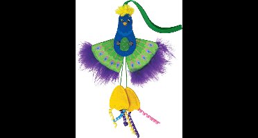 Kong - Kattenspeeltje - Pauw - Interactief - Kattenkruid - 26cm