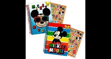 Mickey Notitieboek met stickers A5 - Notebook - 5949043766670