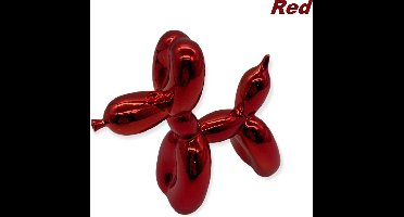 Power Escorts - Desing Beeldje Hondje Red - Beeldje Hond - Beeld Hond - Rood - 100x 100mm - Klein