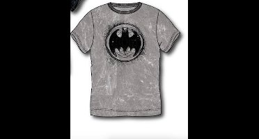 Batman heren t-shirt, volwassenen, lichtgrijs, mt S