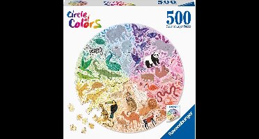 Ravensburger Round puzzle Circle of colors Animals - Legpuzzel - 500 stukjes