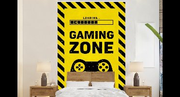 Behang - Fotobehang Gaming - Quotes - Controller - Gaming zone - Game - Breedte 170 cm x hoogte 260 cm