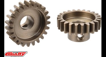 Team Corally - M1.0 Pinion – Short Wide Teeth – Hardened Steel - 22 Teeth - Shaft Dia. 8mm