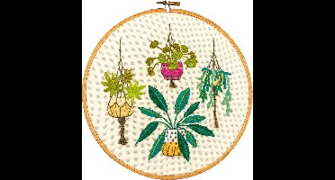 Vervaco - Borduur kit met borduurring - Kamerplanten - PN-0196194 - Borduren - Borduurpakket - Borduurpakket volwassenen