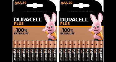Duracell Plus AAA - alkaline batterijen - 1,5V, LR03 - 40 stuks