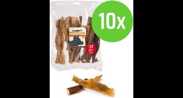 Beeztees Runderkophuid - hondensnack - Voordeel - 20 cm - 10 Stuks - 10 zakken