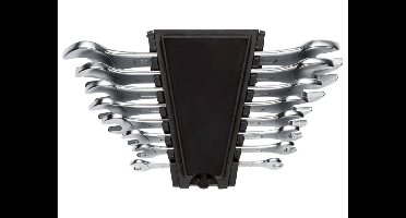 PARKSIDE Steeksleutelset - 8 delig - Set gereedschap van sterk Cr-V staal in een handige wandhouder