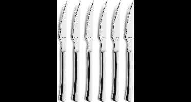 Amefa Chuletero Steakmessen - 6 delige steakmessenset - RVS - Zilver - Vaatwasserbestendig - Vleesmes