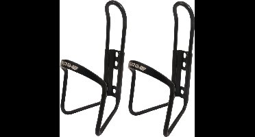 2x Bidonhouder aluminium - Zwart - Mountainbike Racefiets bidonhouders - compatibel Tacx/elite