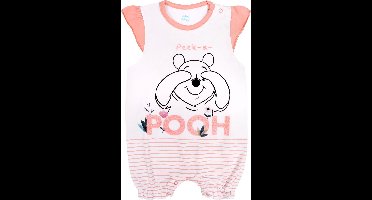 Wit, babyrompertje met Winnie de Poeh-motief / 80 cm