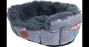 Lief! dierenmand girls grijs/roze 60 cm