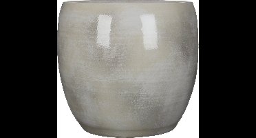 Mica Decorations Lester Bloempot - H35 x Ø38 cm - Terracotta - Lichtgrijs