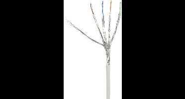Renkforce RF-4149876 RJ45 Netwerkkabel, patchkabel CAT 6a (losse kabel CAT 7) S/FTP 15.00 m Grijs Snagless, Vlambestend