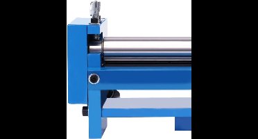 Buigmachine drie-rollen – Plaatwals – Plaatbuiger – Metaalbuiger – Buigapparaat – Handmatige bediening – Werkbreedte 300 mm – Geheel metalen constructie – Blauw